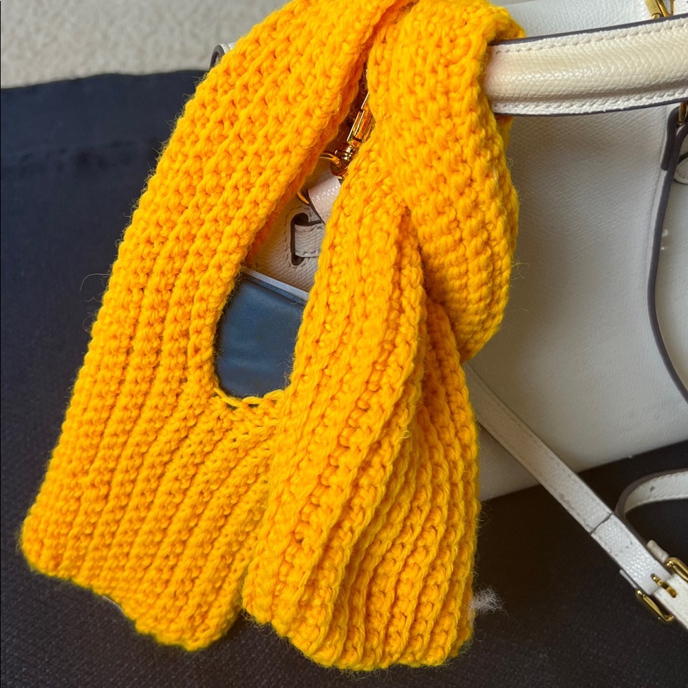 Cozy Yellow Knit phone holder